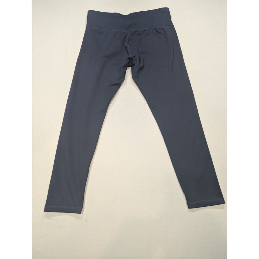 Jockey Womens Leggings Large Navy Blue High Rise Stretch Yoga Workout Pants